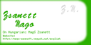 zsanett mago business card